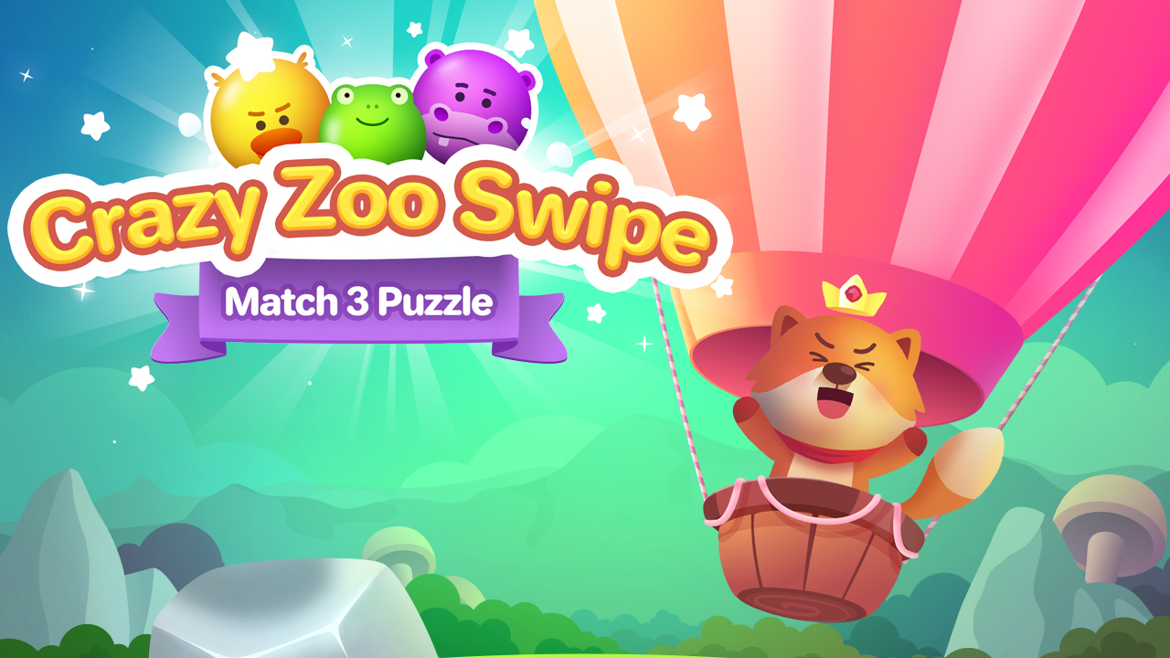 Crazy Zoo Swipe – Match 3 Puzzle Game