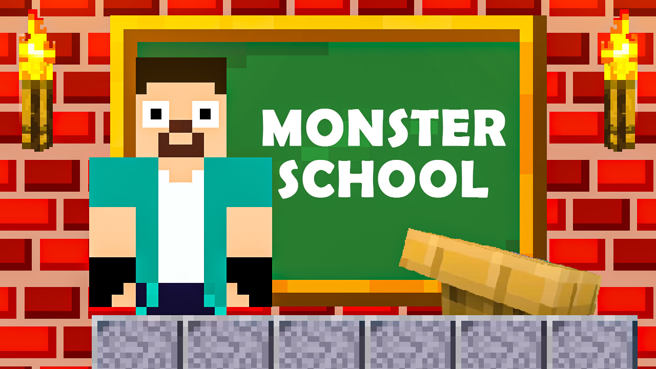 Image Herobrine vs Monster School